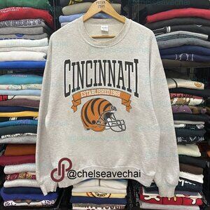 Vintage Cincinnati Bengals Football Tee NFL Bengals Football Men Women Shirt Tee